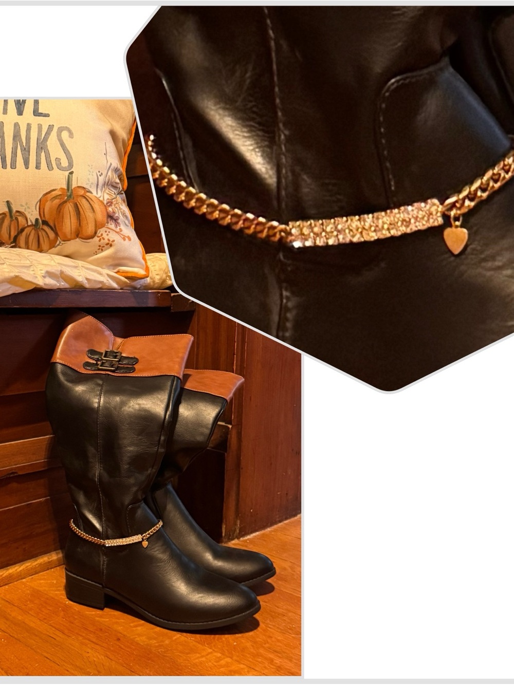 Avon Gold-tone Anklet Featuring Rhinestone Bar With Heart Charm 
Vintage